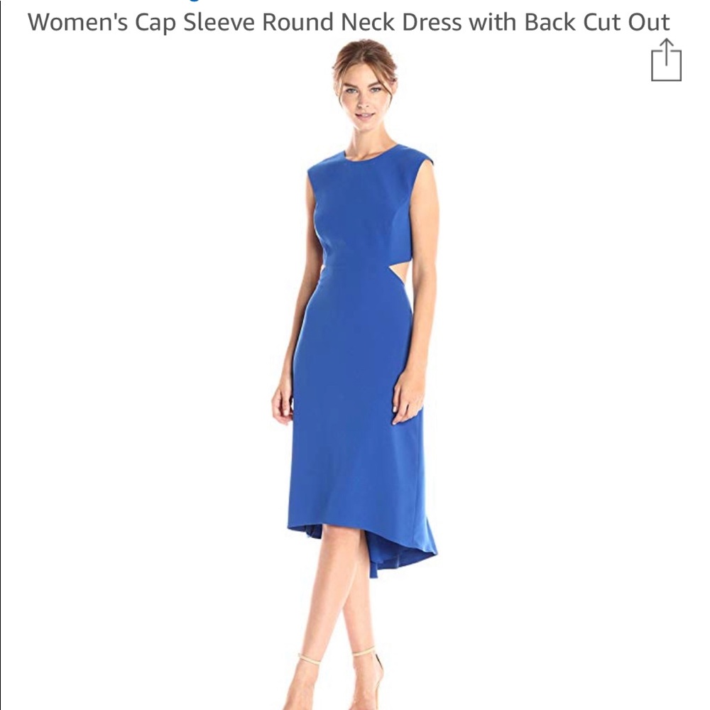 Halston Heritage dress with back cut out.